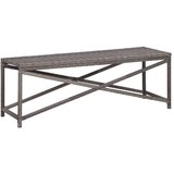 The Living Store Vrtna klop 120 cm poli ratan siva - Klop, (21475545) Cene