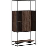vidaXL Visoka ploča smeđi hrast 68x35x139 cm Konstruirano drvo i metal | shoptok.hr