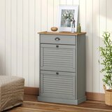 Ormarić za cipele VIGO 60 x 35 x 96 cm sivi od masivne borovine | shoptok.hr