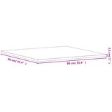 Stolna ploča 90 x 90 x 2,5 cm četvrtasta od masivne bukovine | shoptok.hr