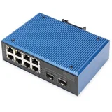 Industrial 8+2 port Fast Ethernet PoE switch
