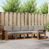  Set vanjskih sofa 5 kom. Prirodna i svijetlo siva Smeđa 251 x 132,5 x 73 cm | Shoptok.si