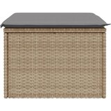  Vrtni tabure s jastukom bež 55 x 55 x 37 cm od poliratana | shoptok.hr