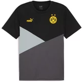 Puma Tehnička sportska majica 'BVB' žuta / svijetlosiva / tamo siva / crna