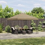 Gazebo 3 x 3 m Bež Poliester i čelik 190 gsm | shoptok.hr