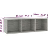 vidaXL Knjižna / TV omara betonsko siva 36x30x114 cm iverna plošča, (20978320) | Shoptok.si