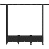  Povišeni krevet s mrežom i krovom Crna 164 x 40 x 127 cm PP | shoptok.hr