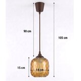 Brilagi LED luster na sajli R GLASS 1xE27/60W/230V prečnik 14 cm braon/dimljeno braon | Eponuda.com