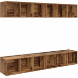  Set TV komoda Zidne 4 pcs Staro drvo 37 x 37 x 107 cm | shoptok.hr