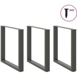  Noge za blagovaonski stol U-oblik 3 kom antracit 80 x (72-73) cm čelik | shoptok.hr
