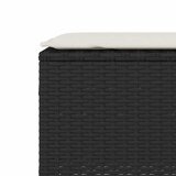  Vrtna klupa s jastukom crna 110x30x40,5 cm poliratan | Eponuda.com