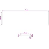  Prozorske klupice 2 kom. Tamno smeđa 70 x 20 x 2 cm | shoptok.hr