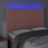  LED uzglavlje ružičasto 144x5x118/128 cm baršunasto | shoptok.hr