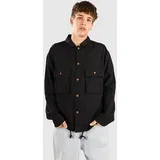 Akotto Cot-Linen-Vis Overshirt Jakna caviar