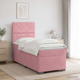  Boxspring krevet s madracem Ružičasta 90 x 200 cm Baršun | shoptok.hr