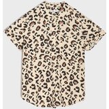 Sinsay Viskoza košulja s kratkim rukavima i uzorkom leoparda | shoptok.hr