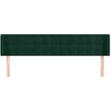  Uzglavlje s ušima tamnozeleno 163x16x78/88 cm baršunasto | shoptok.hr