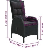  3-dijelni vrtni bistro set od poliratana crni | shoptok.hr