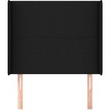  Uzglavlje s ušima crno 93x16x118/128 cm od tkanine | shoptok.hr