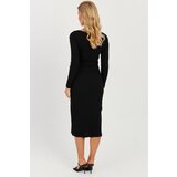 Cool & Sexy Women's Black Double Breasted Camisole Midi Dress | ePonuda.com
