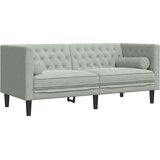 Kavčna garnitura Svetlo siva Žamet - - Svetlo siva - 71.1 - | Shoptok.si