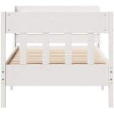 vidaXL Posteljni okvir brez vzmetnice bel 75x190 cm trdna borovina | Shoptok.si
