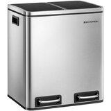 Songmics Koš za smeti 2 x 15 L, siv | Shoptok.si