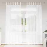 vidaXL Zavjese sa zavjesama 2 pcs Bijela 140 x 260 cm Poliester | shoptok.hr