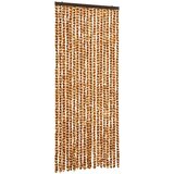 vidaXL Zavesa proti mrčesu oker in bela 56x200 cm šenilja | Shoptok.si