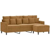  Trosjed s tabureom smeđi 180 cm baršunasti | shoptok.hr