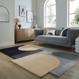 Flair Rugs Crni/sivi ručno rađen vunen tepih 200x290 cm Lozenge Monochrome – | shoptok.hr