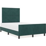 vidaXL postelja temno zelena 120x200 cm žamet, (22049890) | Shoptok.si