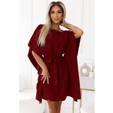 Numoco 287-34 SOFIA Women's dress butterfly with waist tie - BORDÓ Cijene