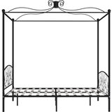  Za krevet s nadstrešnicom crni metalni 180 x 200 cm | shoptok.hr