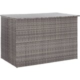 vidaXL Vrtna škatla siva 150x100x100 cm poli ratan Cene