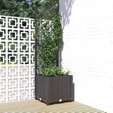  Vrtna žardinjera s rešetkom crna 40x40x136 cm PP | shoptok.hr