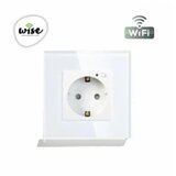 Wise Wifi pametna utičnica ugradna, stakleni panel bela WU0001 Cene