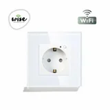Wifi pametna utičnica ugradna, stakleni panel bela WU0001