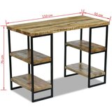  Uredski Stol Drvo Manga 110x50x76 cm | shoptok.hr