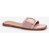 Kesi Shiny women's slippers with pink decorations Cijene