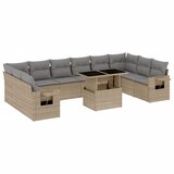 vidaXL 11-dijelni set vrtnih sofa od poliratana s jastucima bež | shoptok.hr