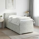  Boxspring krevet s madracem Svjetlosiva 100 x 200 cm Baršun | shoptok.hr