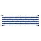  Jastuci za vrtnu klupu 2 kom plavo-bijeli prugasti 200x50x7 cm | shoptok.hr
