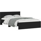  Okvir za krevet s uzglavljem crni 135x190 cm | Eponuda.com
