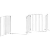  Vrata za pse s vratašcima 4 panela sklopiva 320 cm drvo topole Bijela 80 x 90 x 2 cm | shoptok.hr