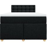  Krevet box spring s madracem crni 120 x 190 cm od tkanine | shoptok.hr