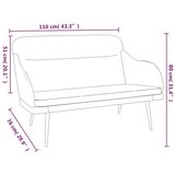  Klupa žuta 110 x 76 x 80 cm baršunasta | shoptok.hr