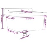 vidaXL Stenski umivalnik siv 40x40x24 cm smola | Shoptok.si