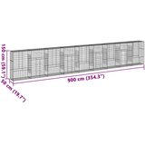  Gabionska košara s poklopcem 900x50x150 cm pocinčano željezo | shoptok.hr