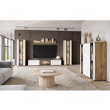 Livetastic Visoka Komoda Caro, Barva Hrasta, Bela | Shoptok.si